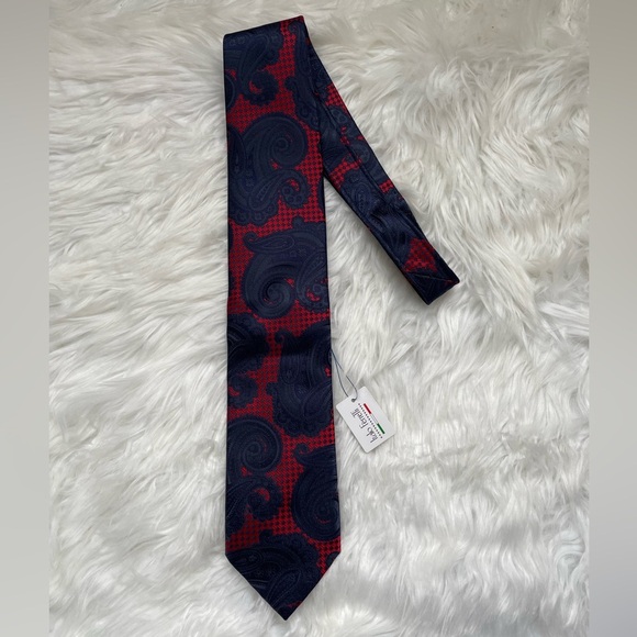 Italo Ferretti | Men’s 100% Seta-Silk Tie and Pocket Square Made in Italy - Picture 5 of 16